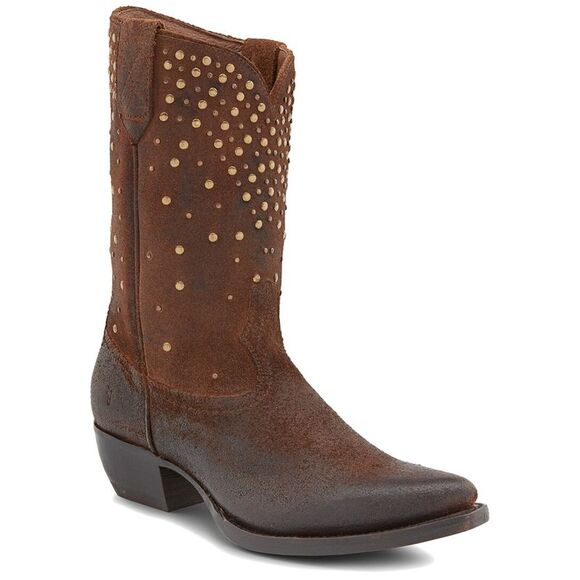 Frye Sacha Mid Stud Suede Boot, Brown - Picture 1 of 3
